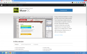 Adobe Muse CC Download page