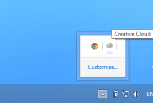 Adobe Creative Cloud Desktop in System Tray