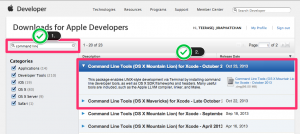 Download XCode Command Line Tools for PhoneGap XCode 5