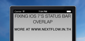 Fix ios 7 status bar overlap phoengap 3