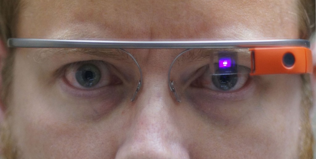 Google Glass wared eye look