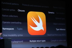 Swift Programming Logo on Apple Stage
