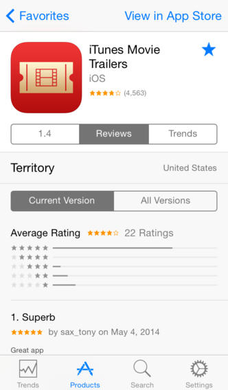 ดู review และ rating ของ iOS app ใน iTune Connect for iOS