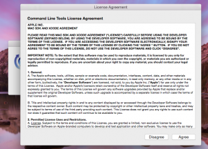 XCode Command line tools - license agreement