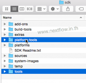 Android SDK folder tools and platform tools