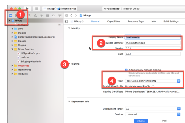 วิธีทดสอบแอพ Ionic บนอุปกรณ์ iOS จริง - Nextflow