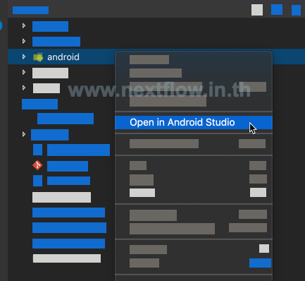 flutter vscode open in android studio