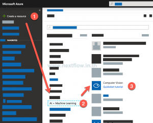 Azure - Create Computer Vision from AI and Machine Learning