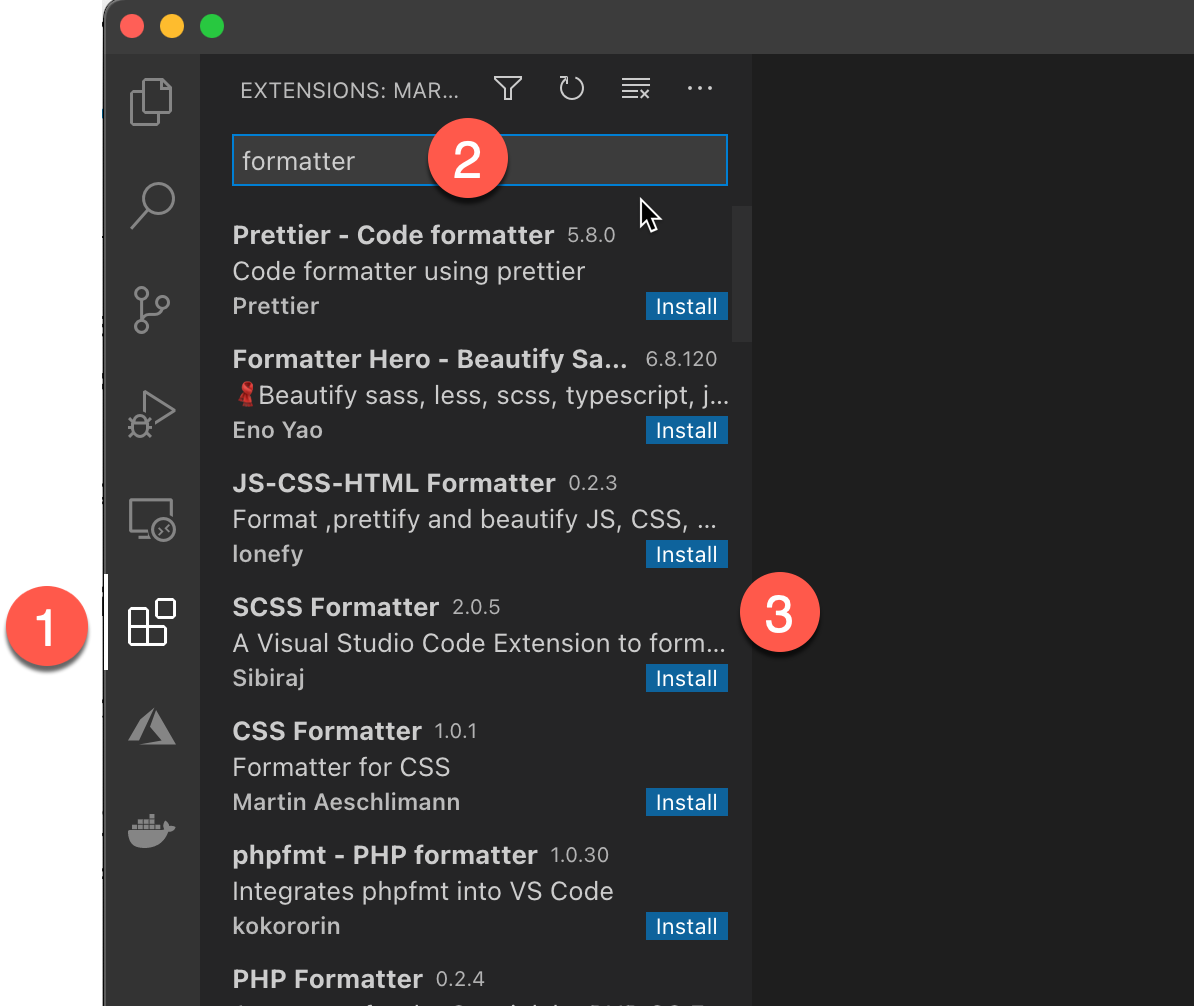 Finding formatter extension in vscode - Nextflow