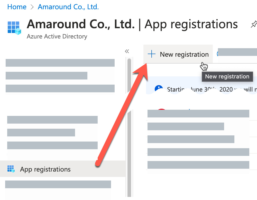 Azure AD - App Registration - New Registration