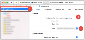 Add team and bundle identifier to Xcode project