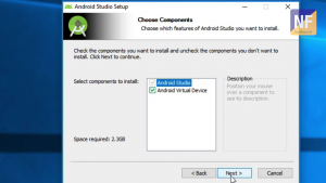 Android Studio - Setup - Choose component