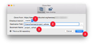 Clone project from BitBucket with SourceTree