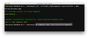 Install Composer on Mac OS X via Terminal - 3 - Move composer to PATH