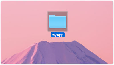 MyApp folder on desktop