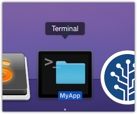 MyApp open folder in Terminal