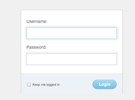 Login form