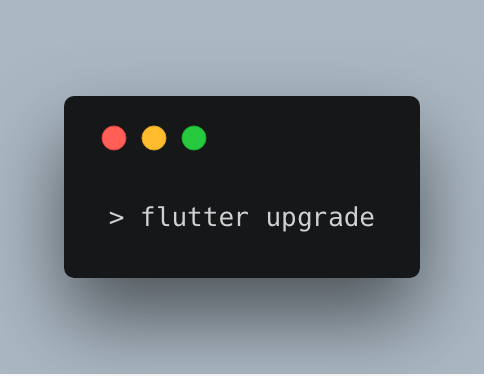 Flutter upgrade command